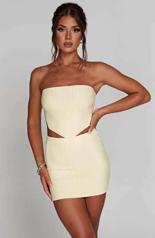 Jaz Mini Skirt - Lemon - glavon