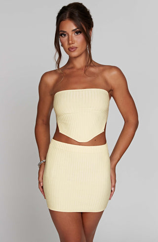 Jaz Mini Skirt - Lemon - glavon
