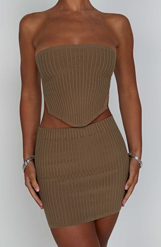 Jaz Mini Skirt - Mocha - glavon