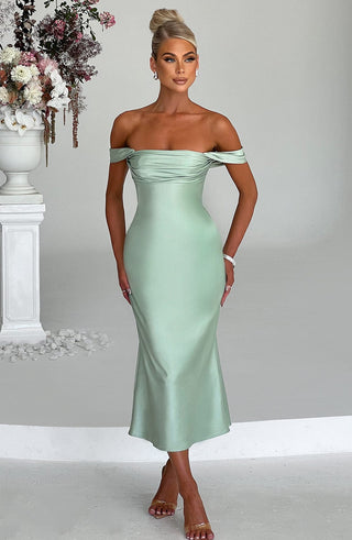 Jennifer Midi Dress - Mint - glavon