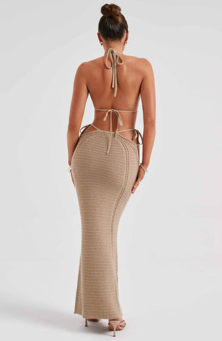 Jia Maxi Skirt - Beige - glavon