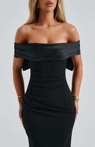 Joanna Maxi Dress - Black - glavon