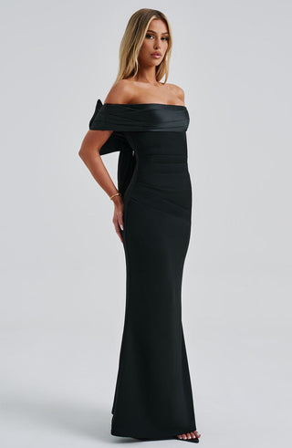 Joanna Maxi Dress - Black - glavon
