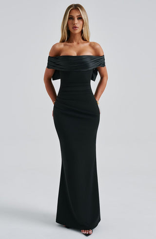Joanna Maxi Dress - Black - glavon