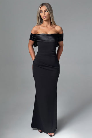 Joanna Maxi Dress - Black - glavon
