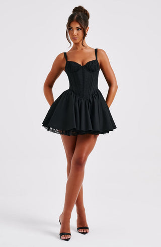 Josie Mini Dress - Black - glavon