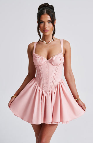 Josie Mini Dress - Blush - glavon
