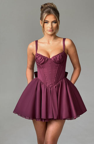 Josie Mini Dress - Cherry Lacquer - glavon