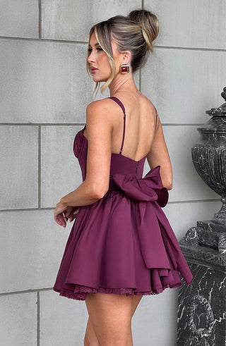 Josie Mini Dress - Cherry Lacquer - glavon
