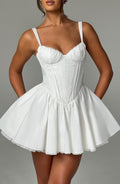 Josie Mini Dress - White - glavon