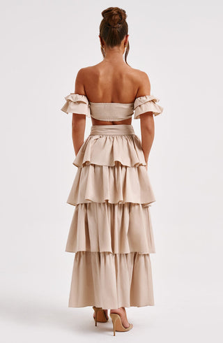 Joy Maxi Skirt - Beige - glavon