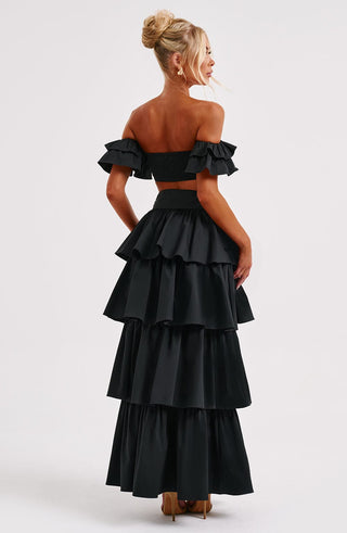 Joy Maxi Skirt - Black - glavon
