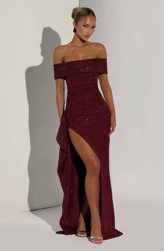 Joyce Maxi Dress - Wine Sparkle - glavon