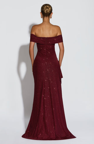 Joyce Maxi Dress - Wine Sparkle - glavon