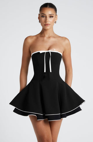 Juno Mini Dress - Black/White - glavon