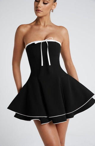 Juno Mini Dress - Black/White - glavon