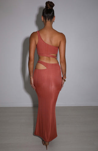 Kaela Maxi Skirt - Rust - glavon