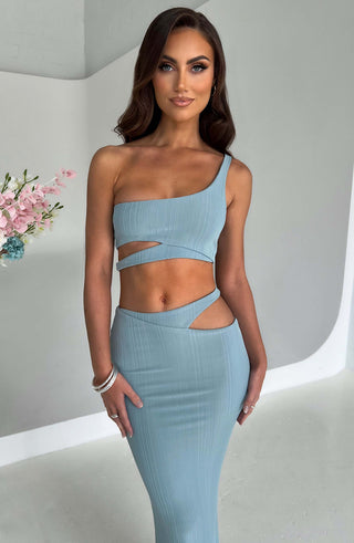 Kaela Maxi Skirt - Steel - glavon