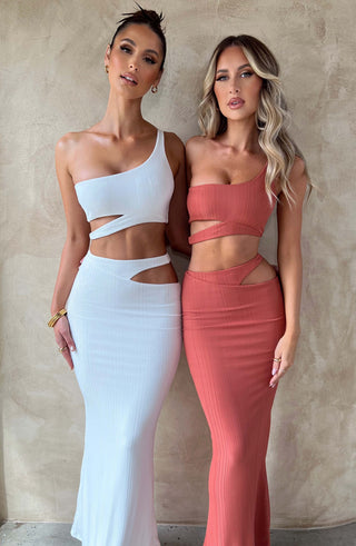 Kaela Maxi Skirt - White - glavon