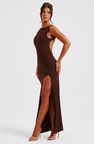 Kassandra Maxi Dress - Chocolate - glavon