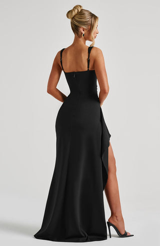 Katana Maxi Dress - Black - glavon
