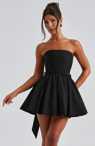 Katrina Mini Dress - Black - glavon