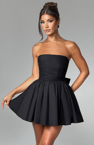 Katrina Mini Dress - Black - glavon