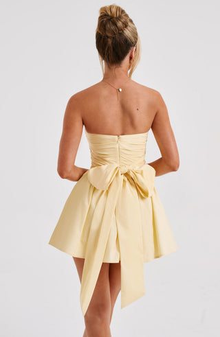 Katrina Mini Dress - Lemon - glavon