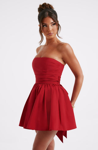 Katrina Mini Dress - Red - glavon
