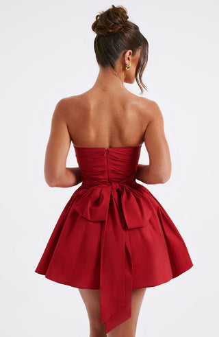 Katrina Mini Dress - Red - glavon