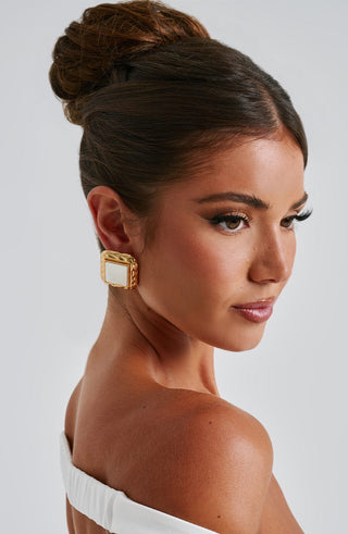 Kennedy Earrings - Ivory/Gold - glavon