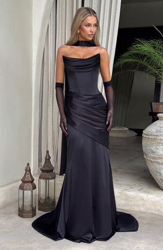 Kensington Maxi Dress - Black - glavon