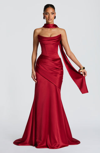 Kensington Maxi Dress - Deep Red - glavon