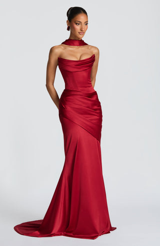 Kensington Maxi Dress - Deep Red - glavon