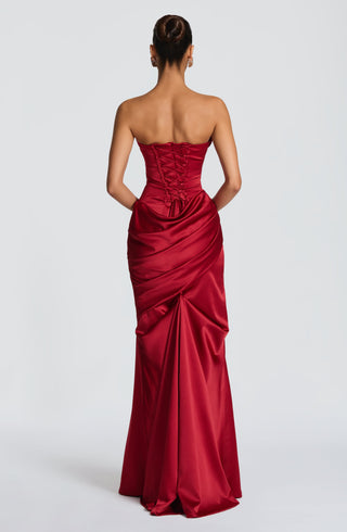Kensington Maxi Dress - Deep Red - glavon