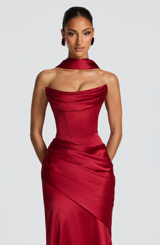 Kensington Maxi Dress - Deep Red - glavon