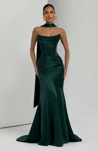 Kensington Maxi Dress - Emerald - glavon