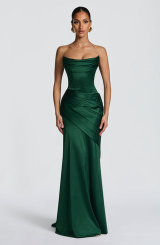 Kensington Maxi Dress - Emerald - glavon