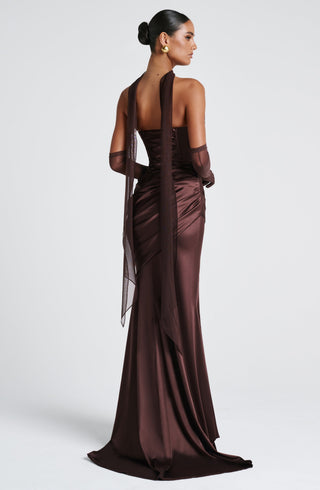 Kensington Maxi Dress - Plum Brown - glavon