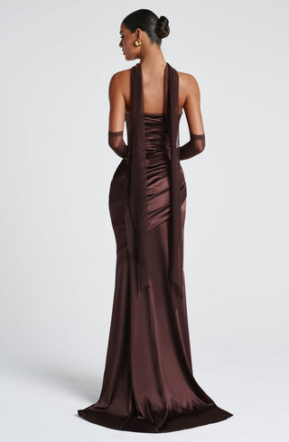 Kensington Maxi Dress - Plum Brown - glavon