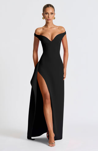 Khalesia Maxi Dress - Black - glavon