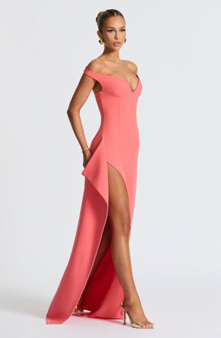 Khalesia Maxi Dress - Coral Pink - glavon