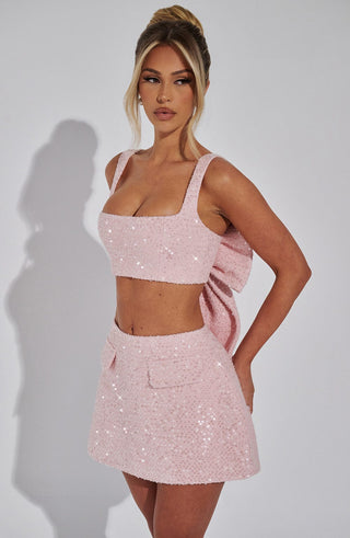 Kiri Mini Skirt - Blush - glavon