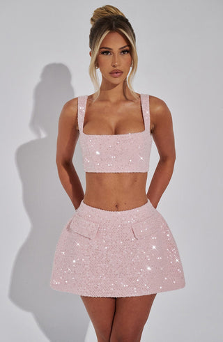 Kiri Mini Skirt - Blush - glavon