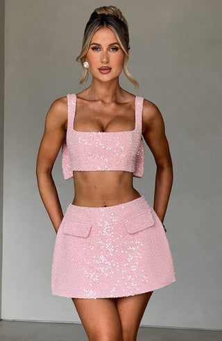 Kiri Mini Skirt - Blush - glavon