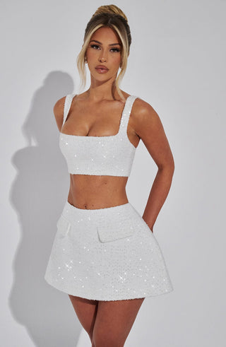 Kiri Mini Skirt - Ivory - glavon