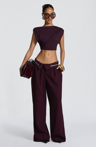 Kirsty Pants - Plum - glavon