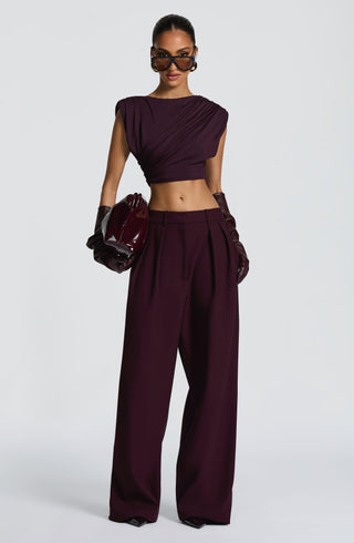 Kirsty Pants - Plum - glavon