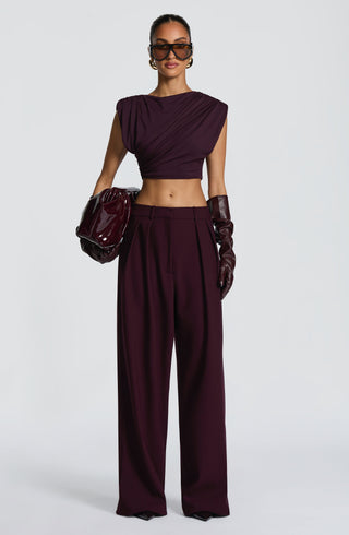 Kirsty Pants - Plum - glavon