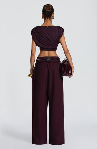 Kirsty Pants - Plum - glavon